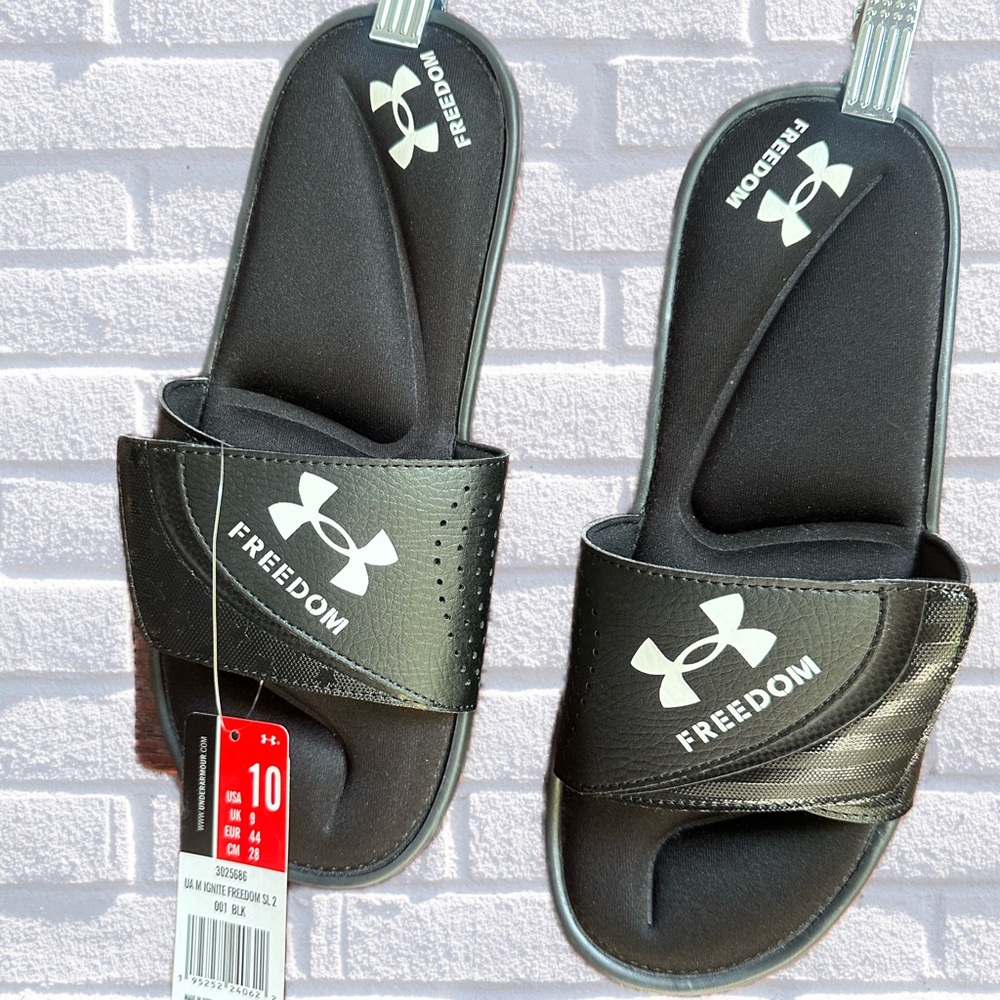 Under Armour Slides NWT Men Size 10 Black